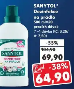 Kaufland SANYTOL Dezinfekce na prádlo nabídka