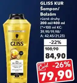 Kaufland GLISS KUR Šampon/ Balzám nabídka