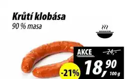 ZEMAN Krůtí klobása 90% masa, 100 g nabídka