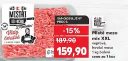 Kaufland Mleté maso mix XXL vepřové, hovězí maso nabídka