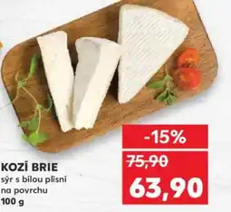 Kaufland KOZÍ BRIE sýr s bílou plísní na povrchu nabídka