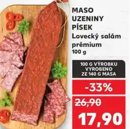 Kaufland MASO UZENINY PÍSEK Lovecký salám prémium nabídka