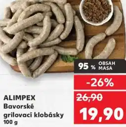 Kaufland ALIMPEX Bavorské grilovací klobásky nabídka