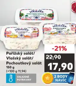 Kaufland Pařížský salát/ Vlašský salát/ Pochoutkový salát nabídka