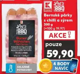 Kaufland Bernské párky s chilli a sýrem nabídka