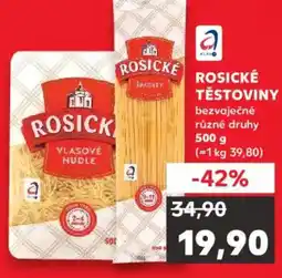Kaufland ROSICKÉ TĚSTOVINY bezvaječné nabídka