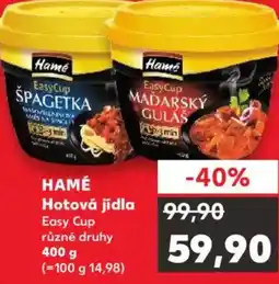 Kaufland HAMÉ Hotová jídla Easy Cup nabídka