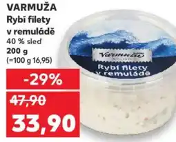 Kaufland VARMUŽA Rybí filety v remuládě nabídka