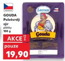 Kaufland GOUDA Polotvrdý sýr plátky nabídka