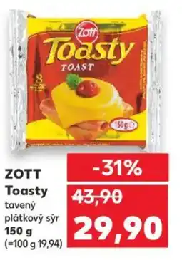 Kaufland ZOTT Toasty tavený plátkový sýr nabídka
