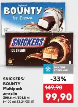 Kaufland SNICKERS/ BOUNTY Multipack zmrzlin nabídka