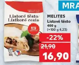 Kaufland MELITES Listové těsto nabídka