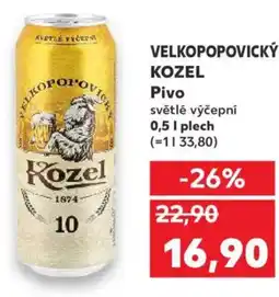 Kaufland VELKOPOPOVICKÝ KOZEL Pivo nabídka