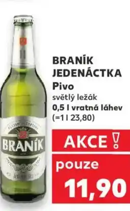 Kaufland BRANÍK JEDENÁCTKA Pivo nabídka