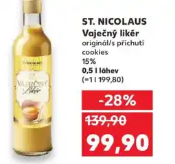 Kaufland ST. NICOLAUS Vaječný likér originál/s příchutí cookies nabídka