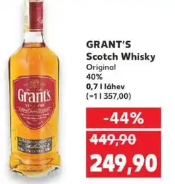 Kaufland GRANT'S Scotch Whisky Original nabídka