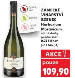 Kaufland ZÁMECKÉ VINAŘSTVÍ BZENEC Herbarium Moravicum nabídka