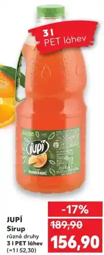 Kaufland JUPI Sirup nabídka