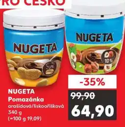 Kaufland NUGETA Pomazánka arašídová/lískooříšková nabídka