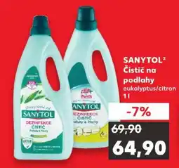 Kaufland SANYTOL Čistič na podlahy eukalyptus/citron 1l nabídka
