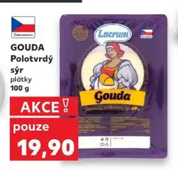 Kaufland GOUDA Polotvrdý sýr plátky 100 g nabídka