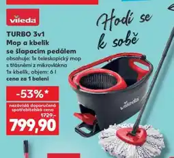 Kaufland Vileda TURBO 3v1 Mop a kbelík nabídka