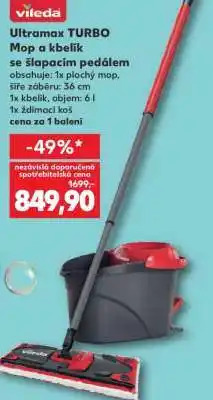 Kaufland Ultramax TURBO Mop a kbelík se šlapacím pedálem nabídka