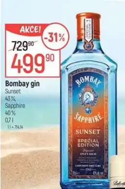 Globus Bombay gin Sunset nabídka