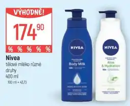 Globus Nivea tělové mléko různé druhy nabídka