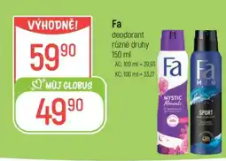 Globus Fa deodorant nabídka