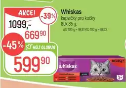 Globus Whiskas kapsičky pro kočky 80x85 g nabídka