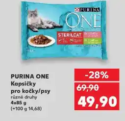 Kaufland PURINA ONE Kapsičky pro kočky/psy nabídka