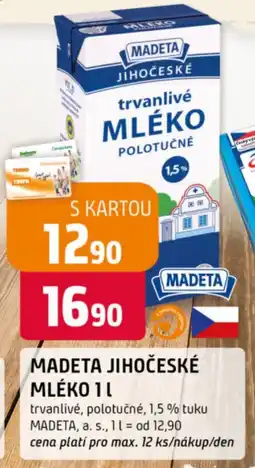 Trefa Madeta jihočeské mléko nabídka