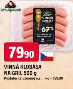 Trefa Vinná klobása na gril nabídka