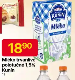 Hruška Mléko trvanlivé polotučné 1,5% Kunín nabídka
