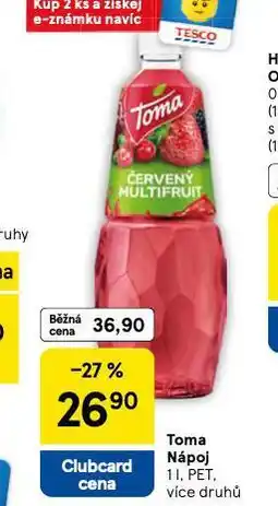 Tesco Toma napoj nabídka