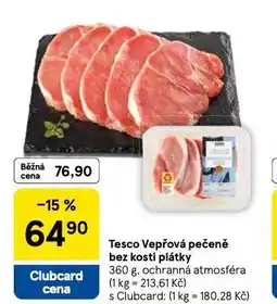 Tesco Vepřová pečeně bez kosti plátky nabídka