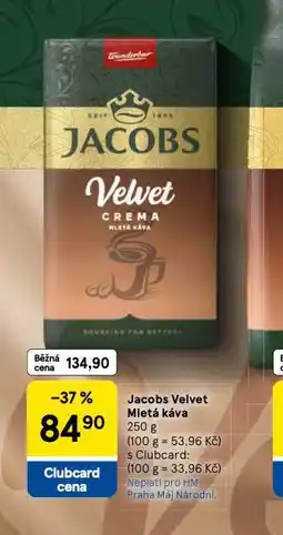 Tesco Jacobs velvet mletá káva nabídka