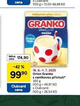 Tesco Orion grako s vanilkovou příchutí nabídka