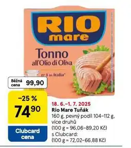 Tesco Rio mare tuňák nabídka