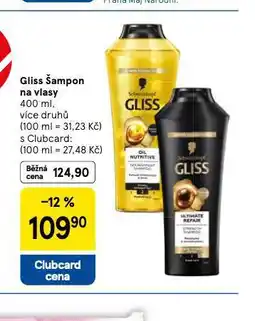 Tesco Gliss šampon nabídka