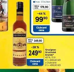 Tesco Gruzignac gruzínské brandy nabídka