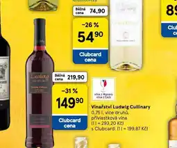 Tesco Vinařství ludwig cullinary nabídka