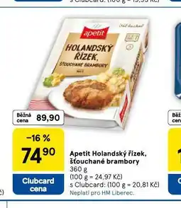 Tesco Apetit holandský řízek nabídka