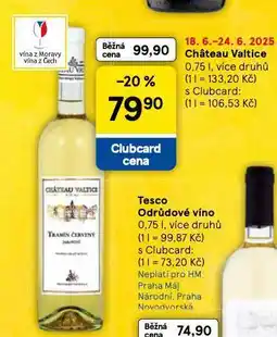 Tesco Chateua valtice nabídka