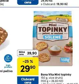 Tesco Bona vita mini topinky nabídka
