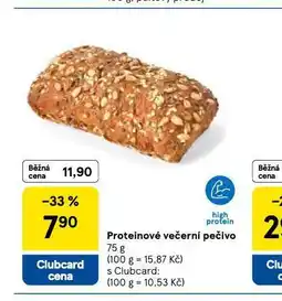 Tesco Proreinové večerní pečivo nabídka