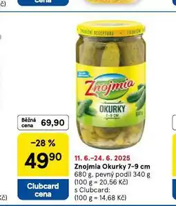 Tesco Znpjmia okurky 7-9 cm nabídka