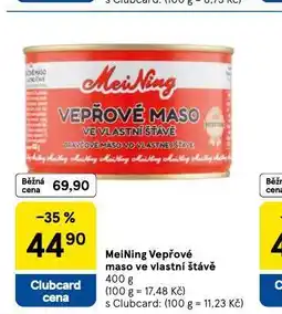 Tesco Meining vepřové maso ve vlastní šťávě nabídka