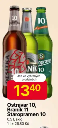 Hruška Ostravar 10, Braník 11 Staropramen 10 nabídka